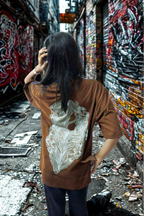 Never Again Club Narc All Eyes Oversized Tee [Brown]