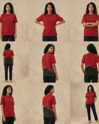 Never Again Club Muted Present Oversized Tee [Red]