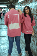 Never Again Club Muted Break Oversized Tee [Pink]