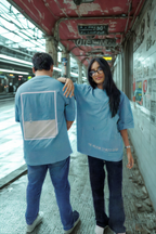 Never Again Club Muted Break Oversized Tee [Teal]