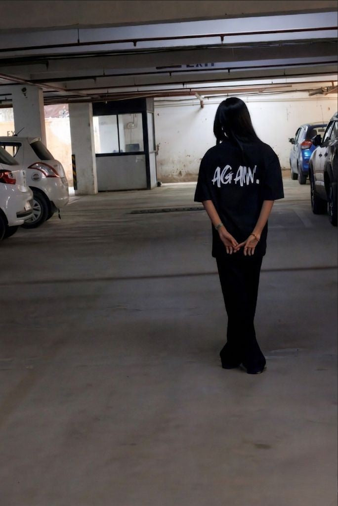 Never Again Club Duality Oversized Tee [Black]