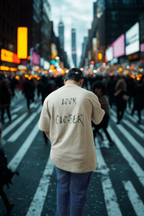 Never Again Club Narc Look Closer Oversized Tee [Beige]