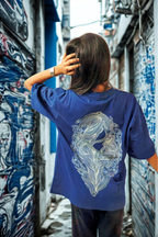 Never Again Club Narc All Eyes Oversized Tee [Blue]