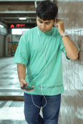 Never Again Club Muted Present Oversized Tee [Sea Green]