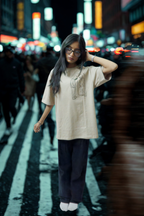 Never Again Club Narc Look Closer Oversized Tee [Beige]