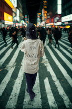 Never Again Club Narc Look Closer Oversized Tee [Beige]
