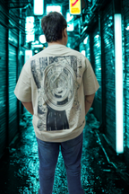 Never Again Club Narc Too Aware Oversized Tee [Beige]