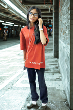 Never Again Club Muted Break Oversized Tee [Red]