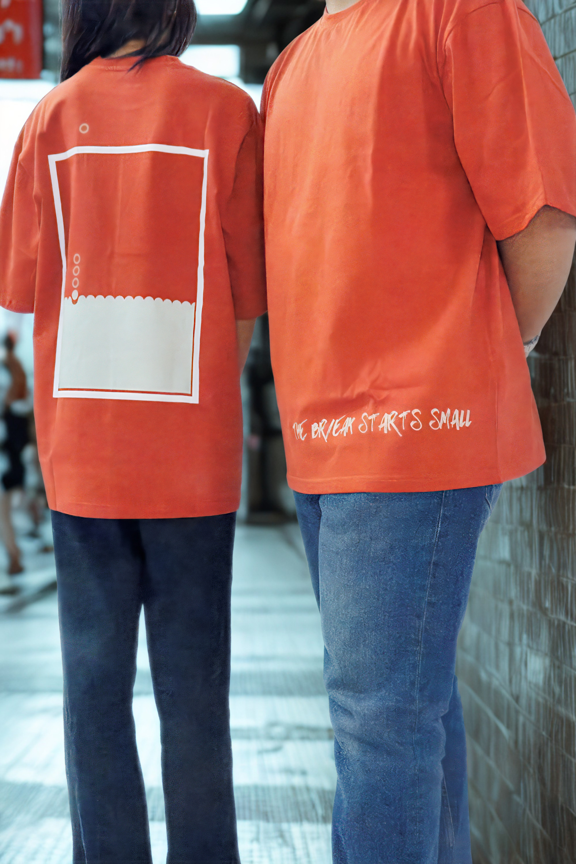Never Again Club Muted Break Oversized Tee [Red]