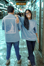 Never Again Club Muted Collapse Oversized Tee [Teal]