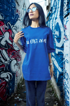 Never Again Club Narc All Eyes Oversized Tee [Blue]