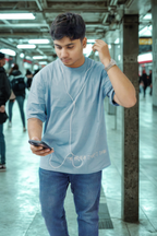Never Again Club Muted Break Oversized Tee [Teal]