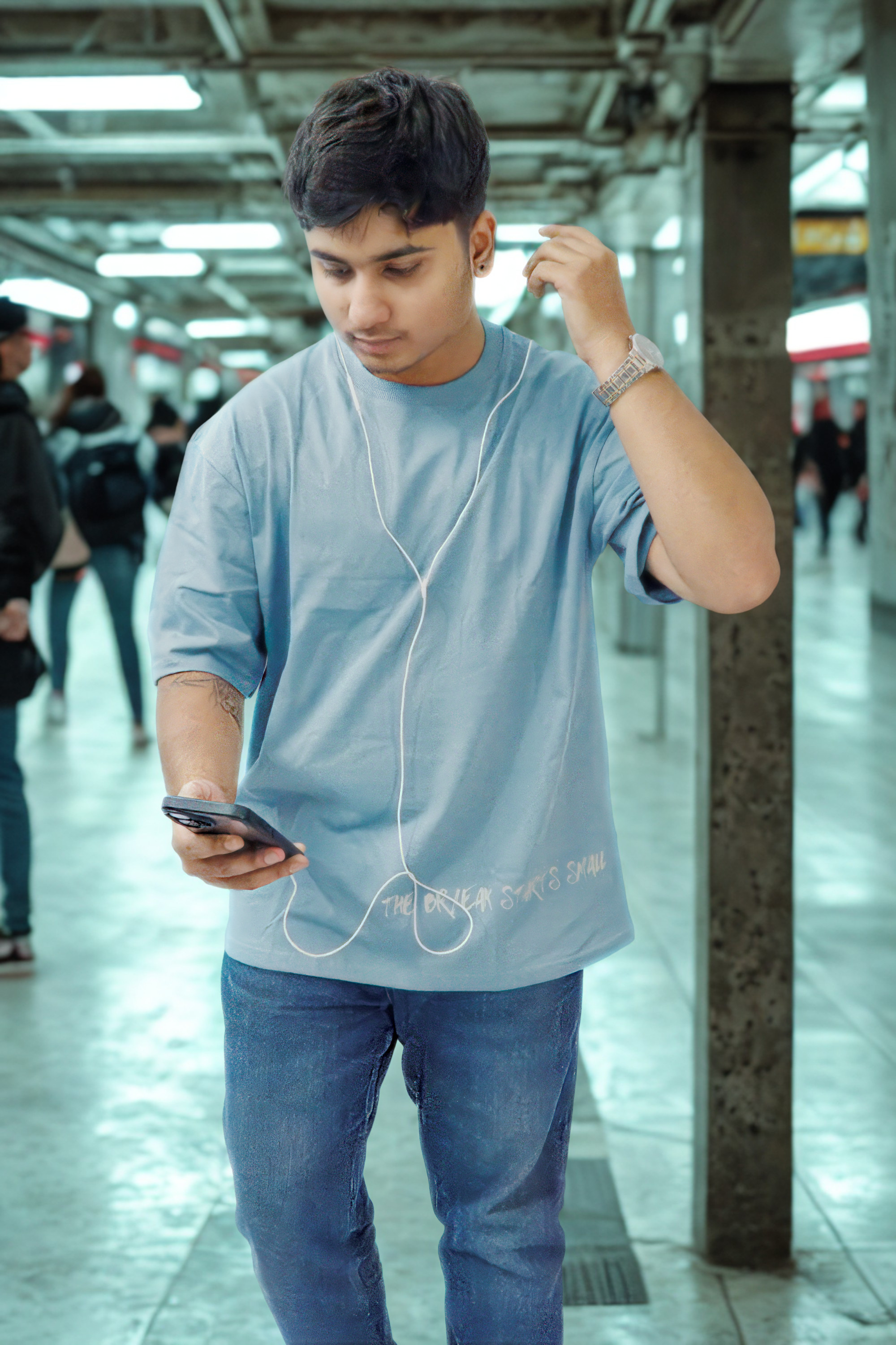 Never Again Club Muted Break Oversized Tee [Teal]