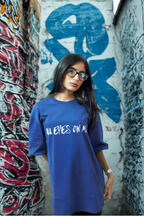 Never Again Club Narc All Eyes Oversized Tee [Blue]