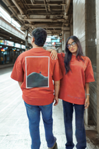 Never Again Club Muted Present Oversized Tee [Red]