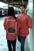 Never Again Club Muted Present Oversized Tee [Dusty Rose]