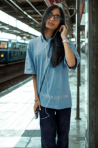 Never Again Club Muted Break Oversized Tee [Teal]