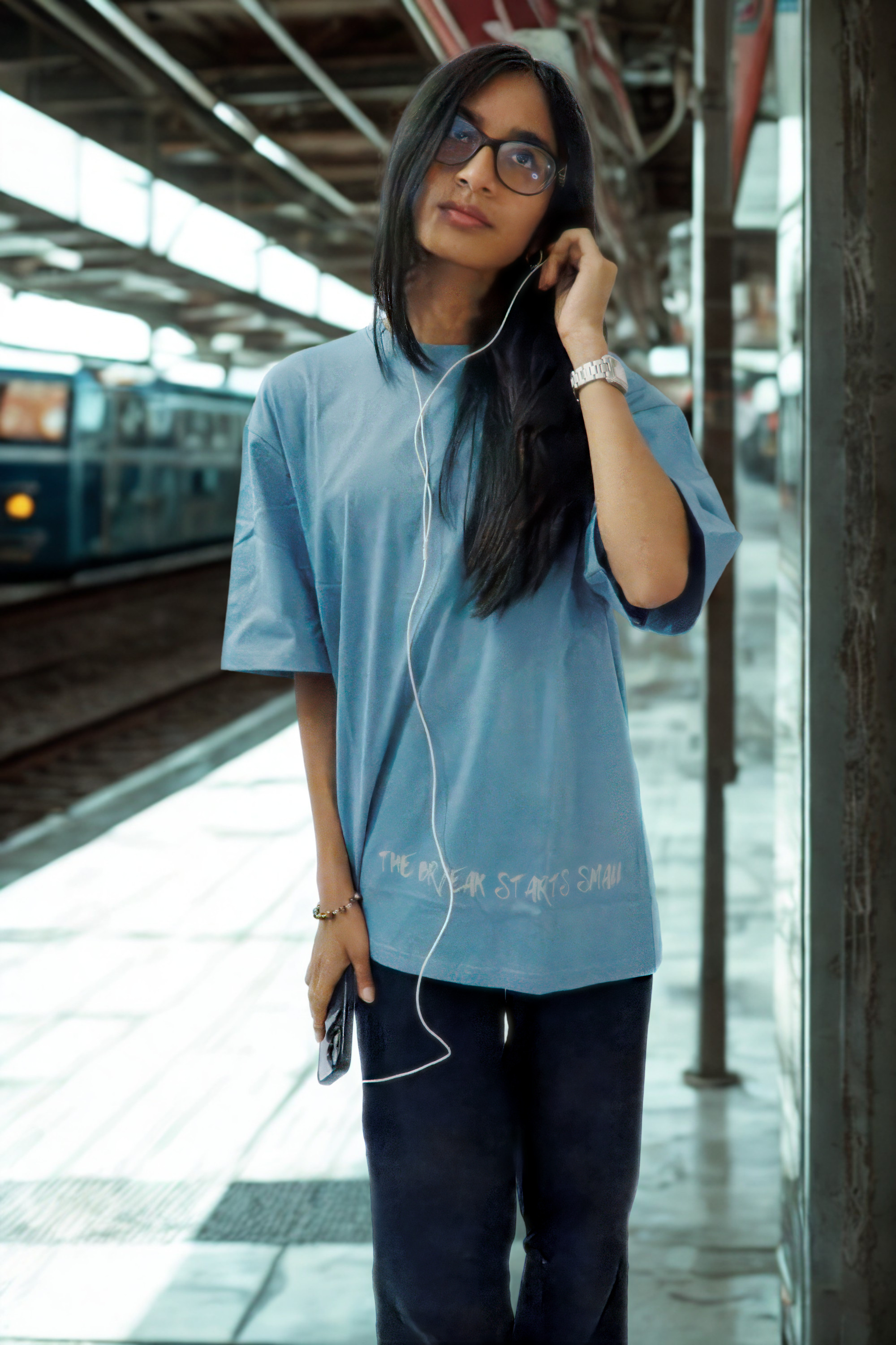 Never Again Club Muted Break Oversized Tee [Teal]
