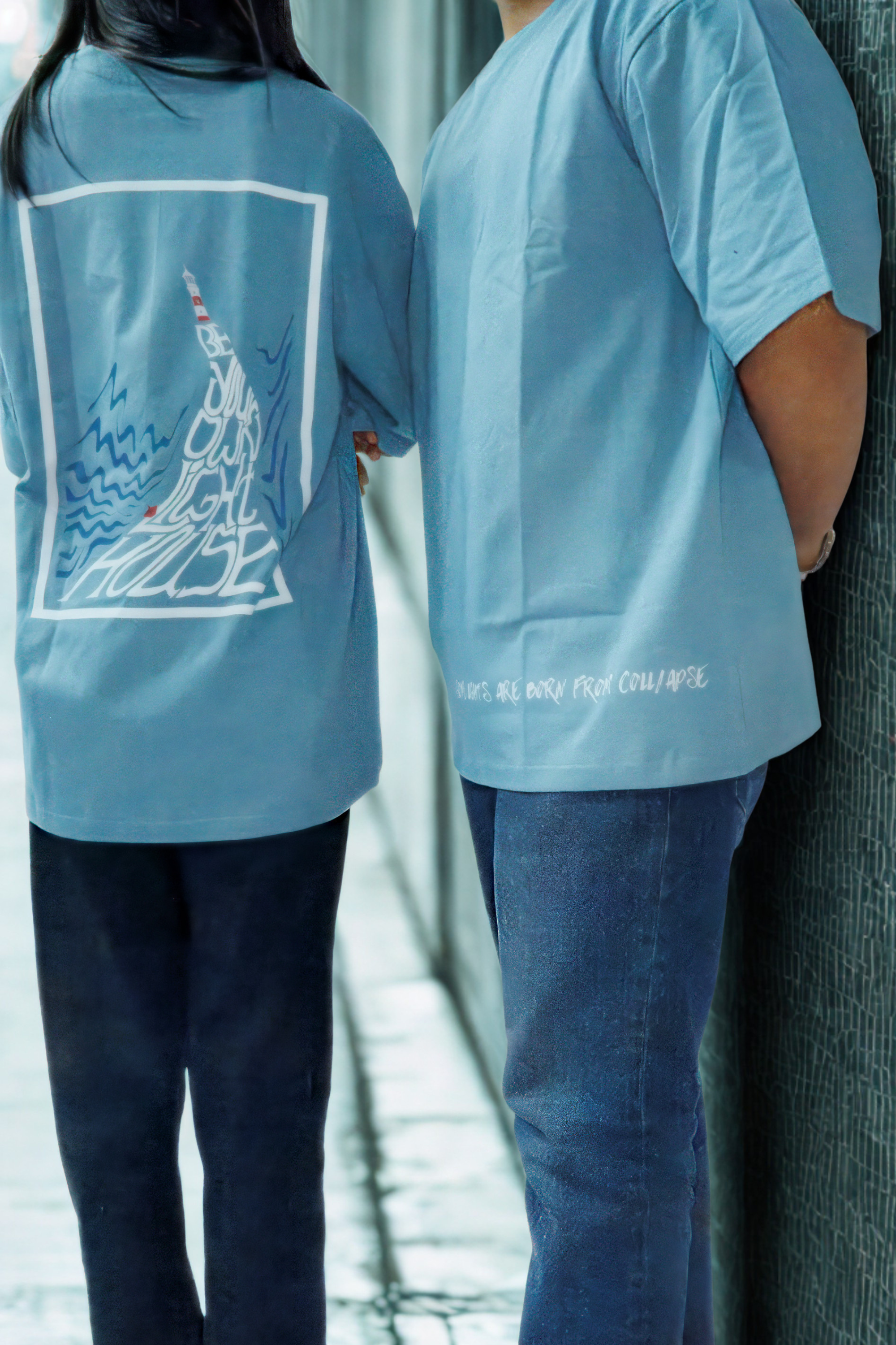 Never Again Club Muted Collapse Oversized Tee [Teal]