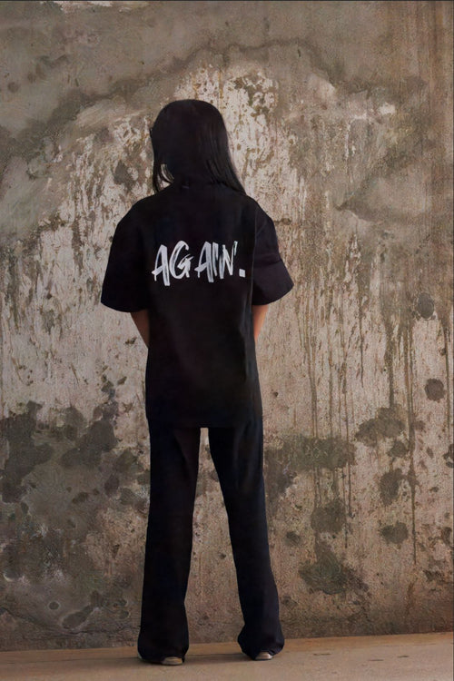 Never Again Club Duality Oversized Tee [Black]