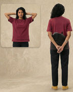 Never Again Club Muted Present Oversized Tee [Dusty Rose]