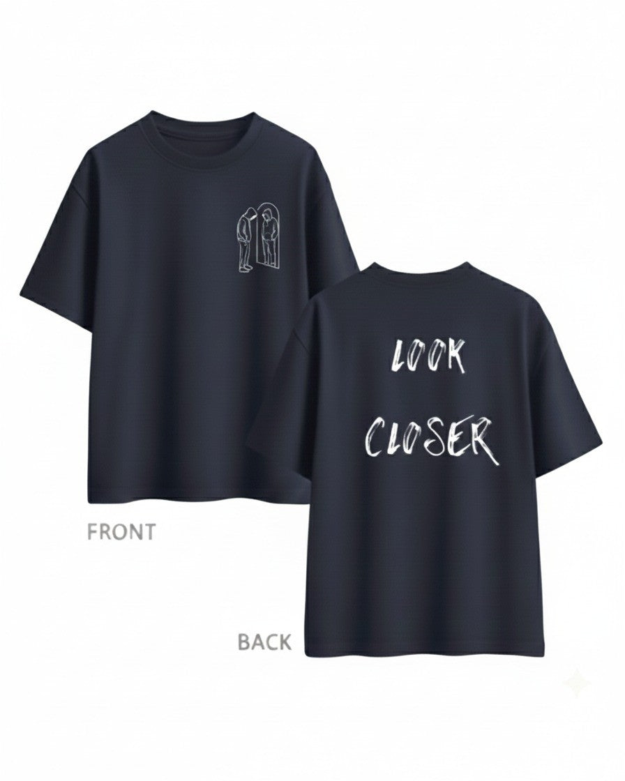 Never Again Club Narc Look Closer Oversized Tee [blue]
