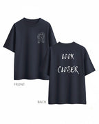 Never Again Club Narc Look Closer Oversized Tee [blue]