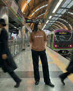 Never Again Club Narc All Eyes Oversized Tee [brown]