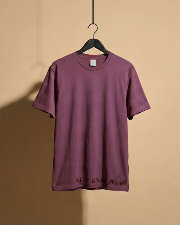 Never Again Club Muted Present Oversized Tee [Violet]