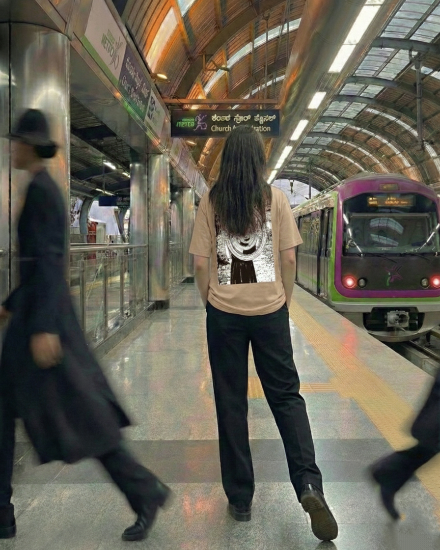 Never Again Club Narc Too Aware Oversized Tee [Beige]