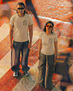 Never Again Club Narc Look Closer Oversized Tee [Beige]