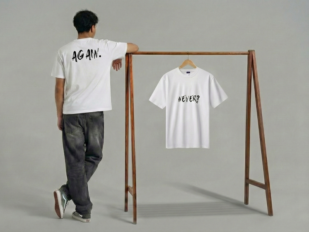 Never Again Club Duality Oversized Tee [white]