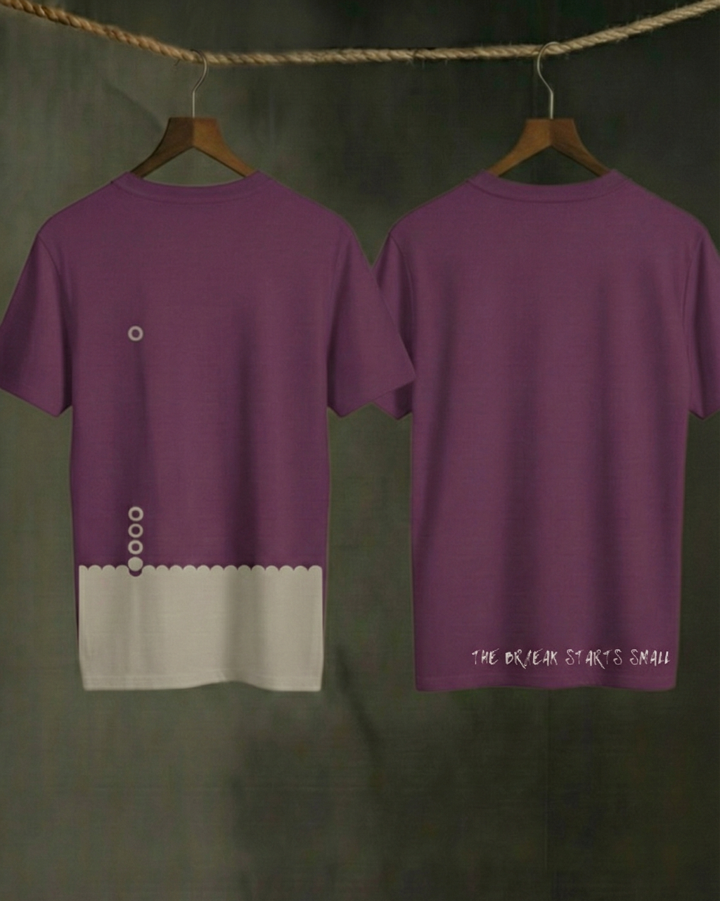 Never Again Club Muted Break Oversized Tee [Violet]