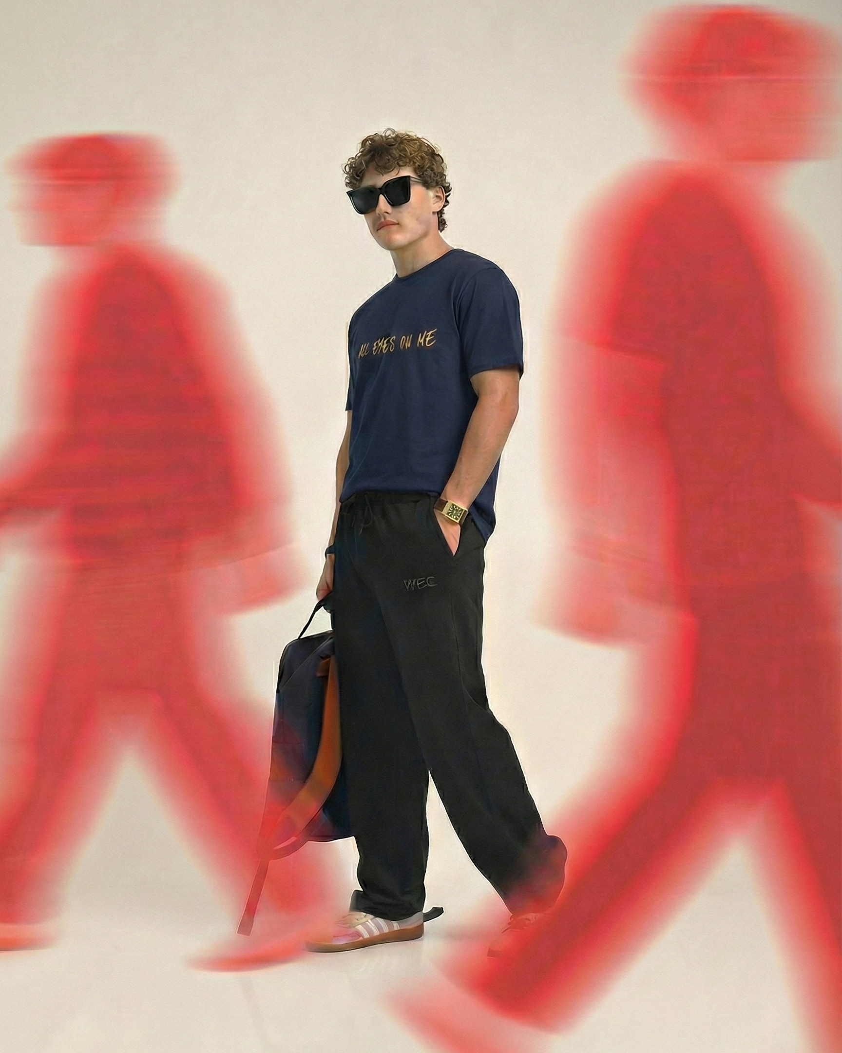 Never Again Club Narc All Eyes Oversized Tee [blue]