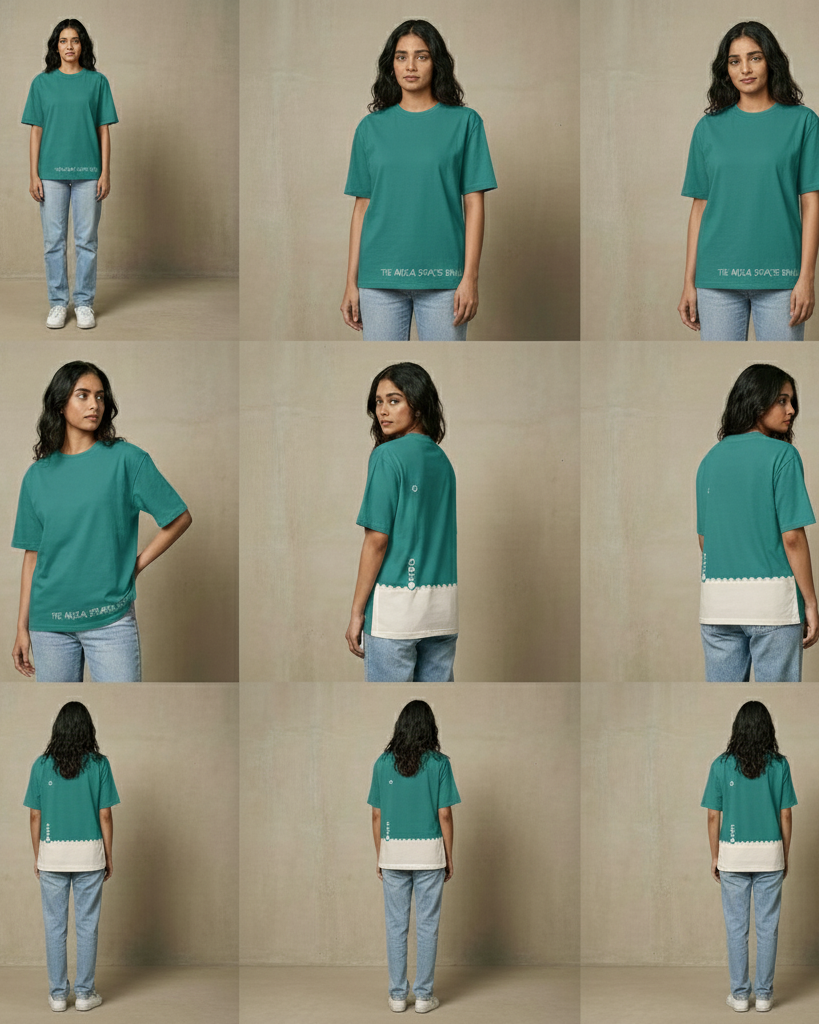 Never Again Club Muted Break Oversized Tee [Teal]