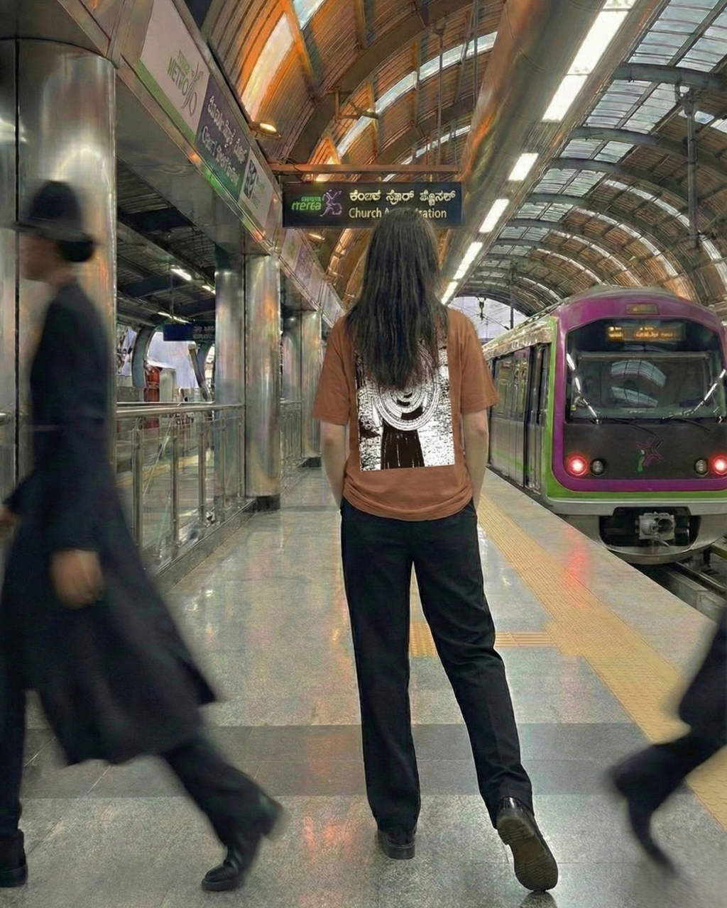 Never Again Club Narc Too Aware Oversized Tee [brown]