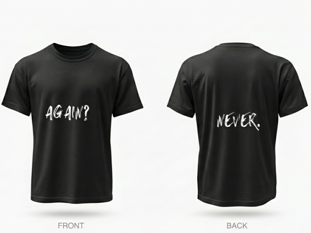 Never Again Club Duality Alternate Oversized Tee [black]