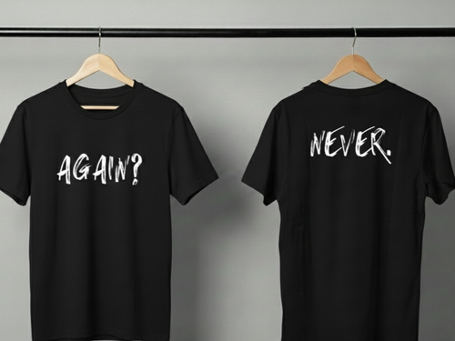Never Again Club Duality Alternate Oversized Tee [black]