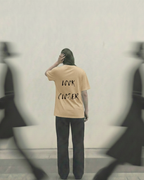 Never Again Club Narc Look Closer Oversized Tee [Beige]