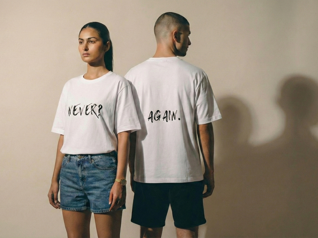 Never Again Club Duality Oversized Tee [white]