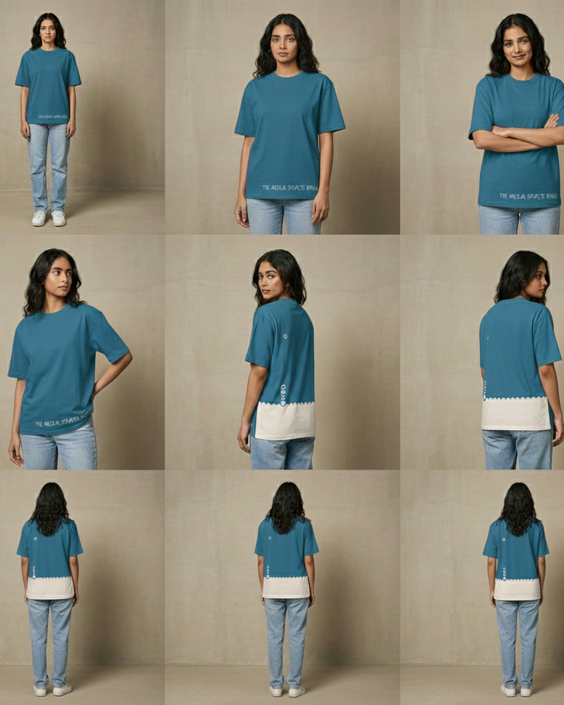 Never Again Club Muted Break Oversized Tee [Blue]