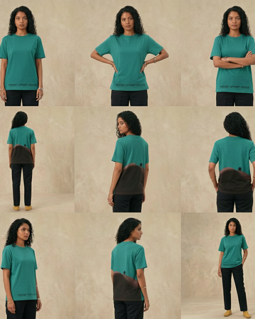 Never Again Club Muted Present Oversized Tee [Teal]