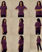 Never Again Club Muted Present Oversized Tee [Violet]
