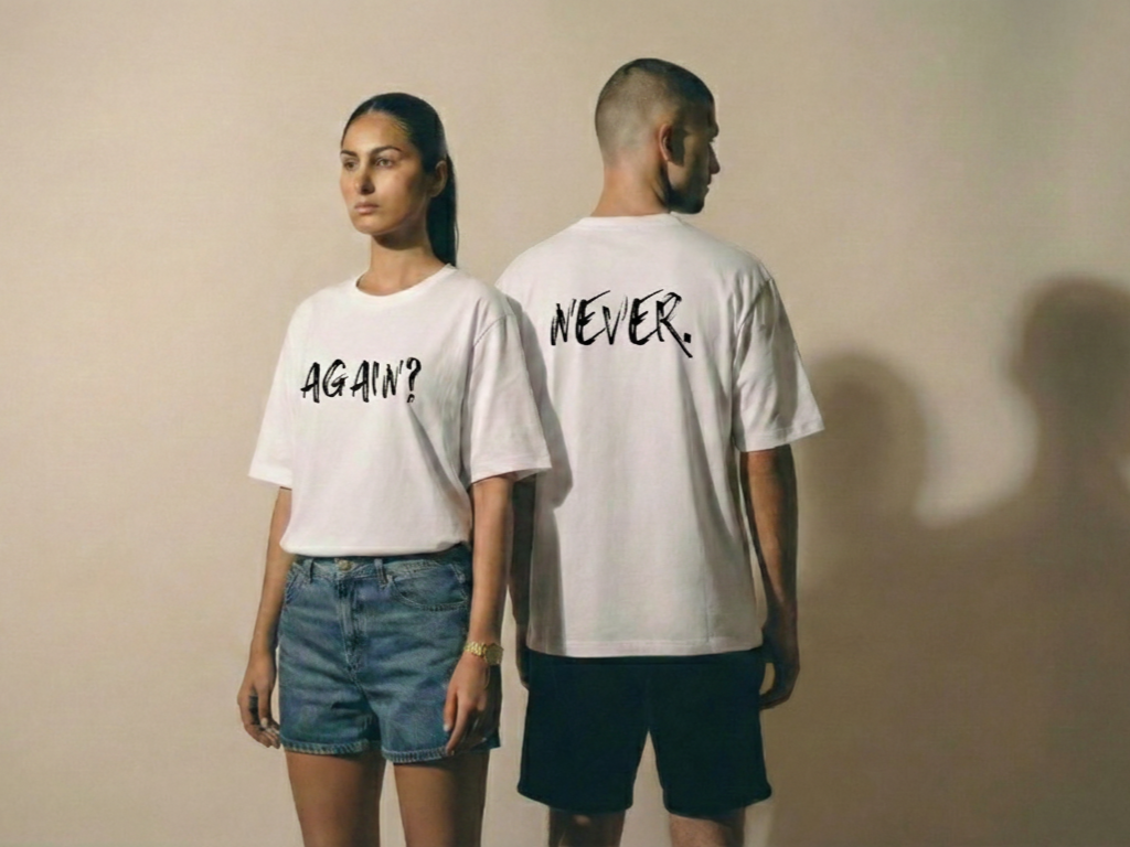 Never Again Club Duality Alternate Oversized Tee [white]
