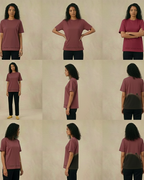 Never Again Club Muted Present Oversized Tee [Dusty Rose]