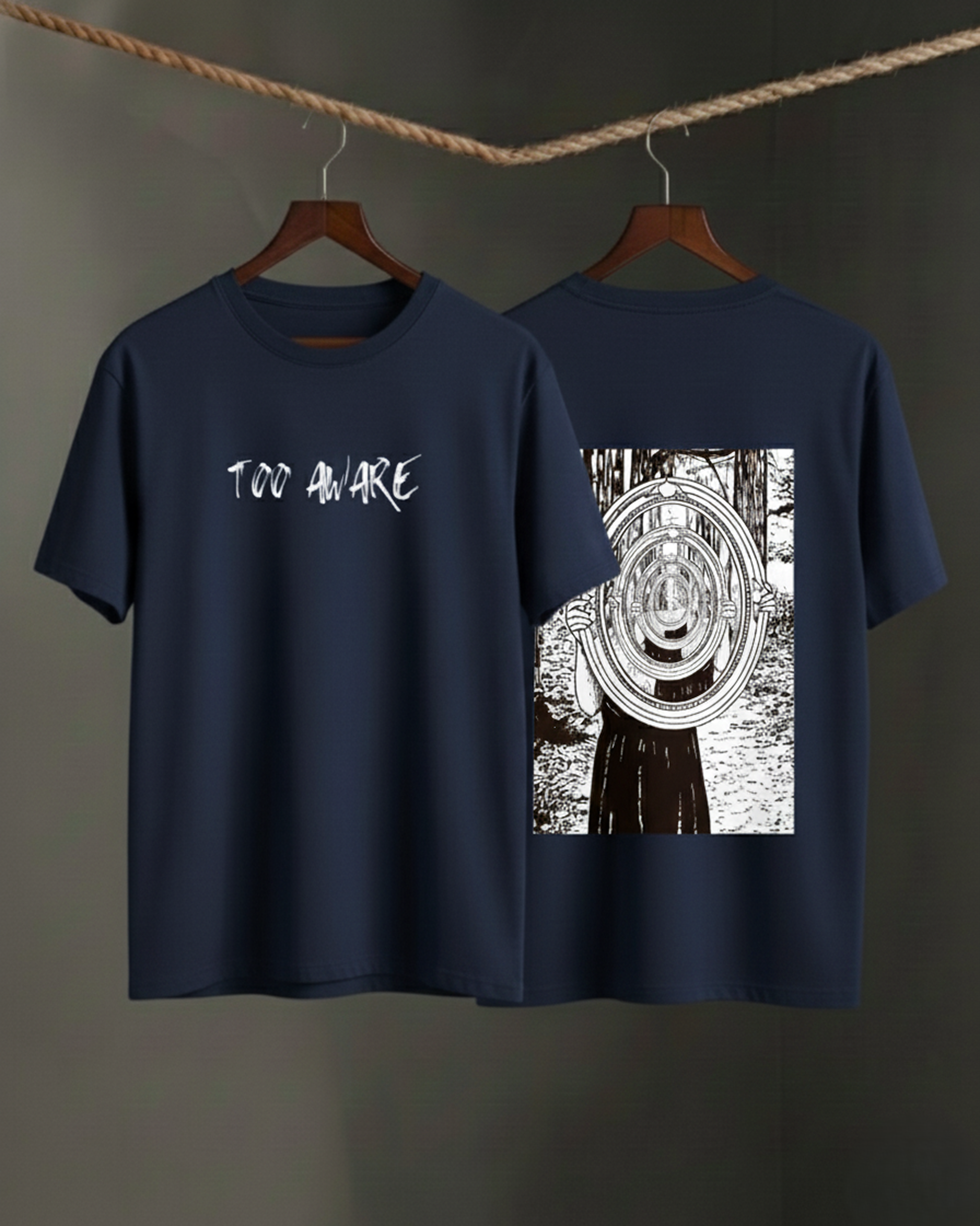 Never Again Club Narc Too Aware Oversized Tee [blue]