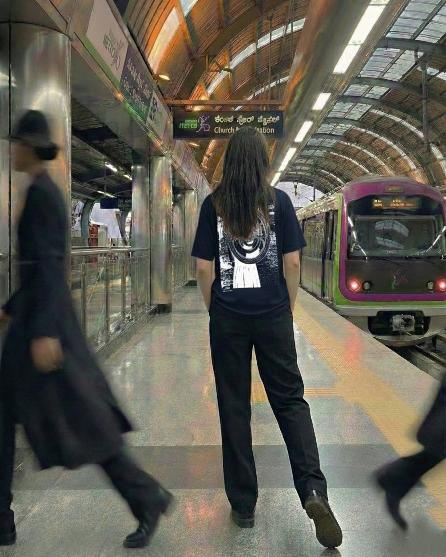 Never Again Club Narc Too Aware Oversized Tee [blue]