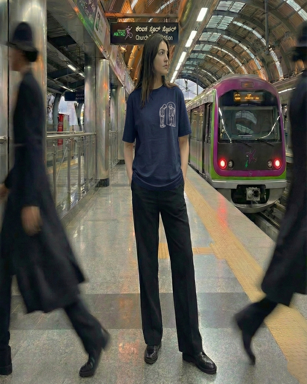 Never Again Club Narc Look Closer Oversized Tee [blue]