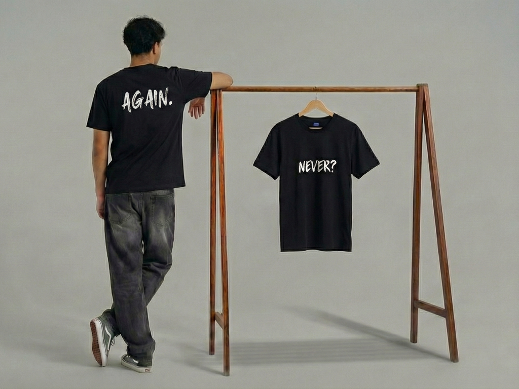 Never Again Club Duality Oversized Tee [black]