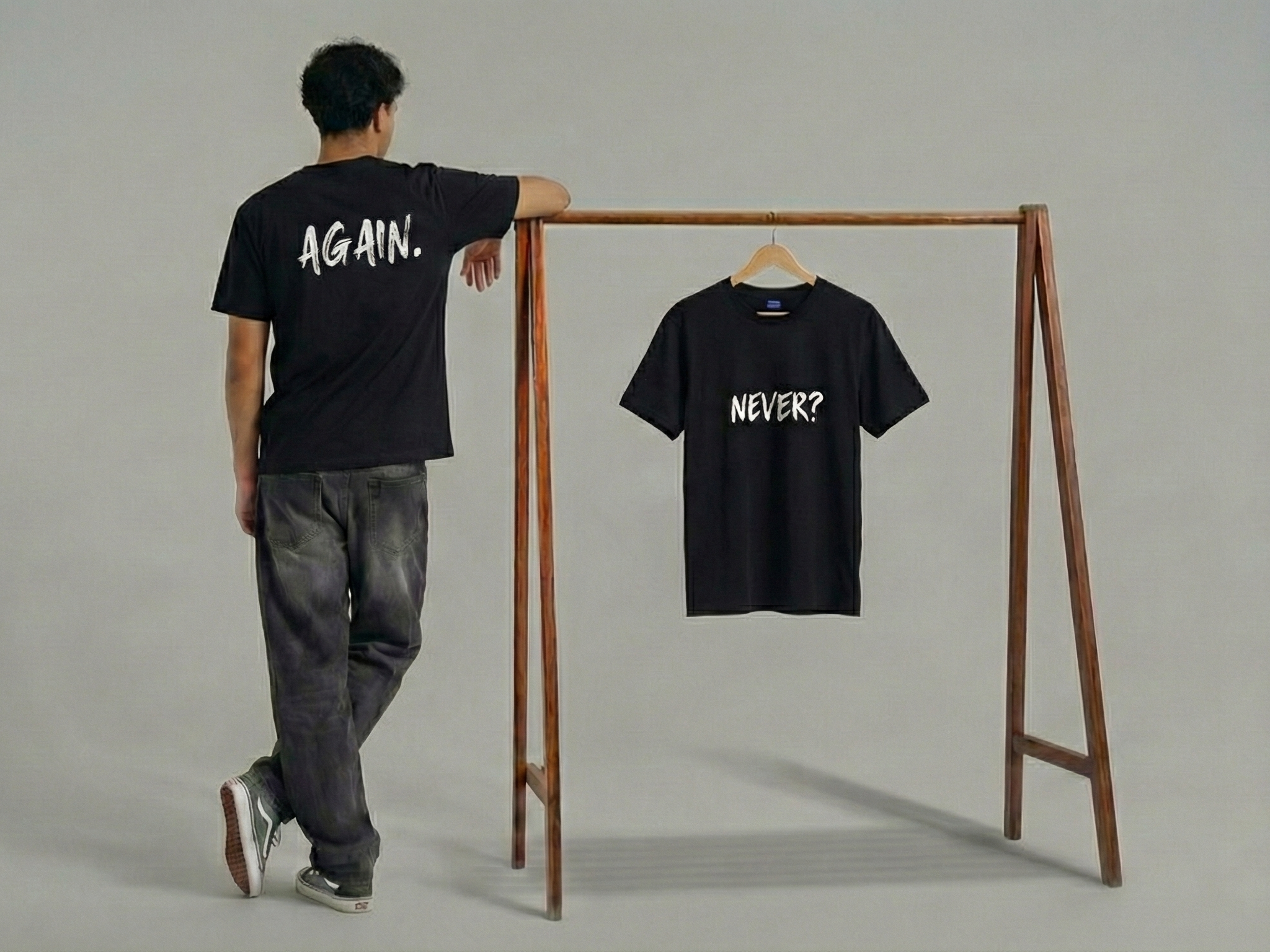 Never Again Club Duality Oversized Tee [black]